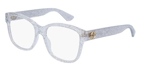 gucci glasses gg0038o|Gucci™ GG0038O 006 54 Silver Eyeglasses .